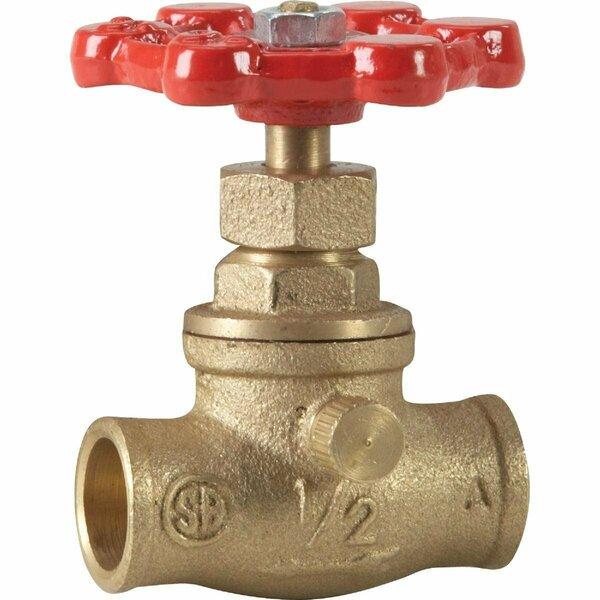 Proline 1/2 In. SW Low Lead Cast Brass Stop Valve 105-603NL